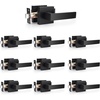image:imageProbrico 10 Pack Square Brushed Gold Passage Door Handle Heavy Duty Keyless Door Lever Lock for Hallway Closet Interior Satin Brass Door Knobs LocksetBlack