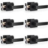 image:imageProbrico 10 Pack Square Brushed Gold Passage Door Handle Heavy Duty Keyless Door Lever Lock for Hallway Closet Interior Satin Brass Door Knobs LocksetBlack