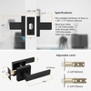 image:imageProbrico 10 Pack Square Brushed Gold Passage Door Handle Heavy Duty Keyless Door Lever Lock for Hallway Closet Interior Satin Brass Door Knobs LocksetBlack