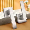 image:imageProbrico 10 Pack Square Brushed Gold Passage Door Handle Heavy Duty Keyless Door Lever Lock for Hallway Closet Interior Satin Brass Door Knobs LocksetBrushed Nickel