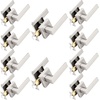image:imageProbrico 10 Pack Square Brushed Gold Passage Door Handle Heavy Duty Keyless Door Lever Lock for Hallway Closet Interior Satin Brass Door Knobs LocksetBrushed Nickel