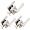 image:imageProbrico 10 Pack Square Brushed Gold Passage Door Handle Heavy Duty Keyless Door Lever Lock for Hallway Closet Interior Satin Brass Door Knobs LocksetBrushed Nickel