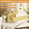 image:imageProbrico 10 Pack Square Brushed Gold Passage Door Handle Heavy Duty Keyless Door Lever Lock for Hallway Closet Interior Satin Brass Door Knobs LocksetGold