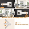 image:imageProbrico 10 Pack Square Brushed Gold Passage Door Handle Heavy Duty Keyless Door Lever Lock for Hallway Closet Interior Satin Brass Door Knobs LocksetBrushed Nickel