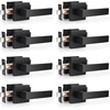 image:imageProbrico 10 Pack Square Brushed Gold Passage Door Handle Heavy Duty Keyless Door Lever Lock for Hallway Closet Interior Satin Brass Door Knobs LocksetBlack