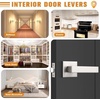 image:imageProbrico 10 Pack Square Brushed Gold Passage Door Handle Heavy Duty Keyless Door Lever Lock for Hallway Closet Interior Satin Brass Door Knobs LocksetBrushed Nickel
