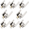 image:imageProbrico 10 Pack Square Brushed Gold Passage Door Handle Heavy Duty Keyless Door Lever Lock for Hallway Closet Interior Satin Brass Door Knobs LocksetBrushed Nickel