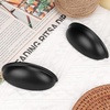 image:imageProbrico 12 Pack Modern Cabinet Cup Pulls Black Drawer Handles 3 Inch Hole Center Kitchen Cabinet Hardware Bin Cup Pulls Dresser Closet Handles Drawer Handles Knobs