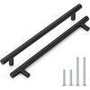 image:imageProbrico 12 Pack Modern Cabinet Hardware Black Bathroom Cupboard Pull Kitchen Cabinet T Bar Handle Dresser Knobs Set  334 inch CenterBlack