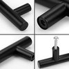 image:imageProbrico 12 Pack Modern Cabinet Hardware Black Bathroom Cupboard Pull Kitchen Cabinet T Bar Handle Dresser Knobs Set  334 inch CenterBlack