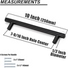 image:imageProbrico 12 Pack Modern Cabinet Hardware Black Bathroom Cupboard Pull Kitchen Cabinet T Bar Handle Dresser Knobs Set  334 inch CenterBlack