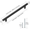image:imageProbrico 12 Pack Modern Cabinet Hardware Black Bathroom Cupboard Pull Kitchen Cabinet T Bar Handle Dresser Knobs Set  334 inch CenterBlack