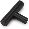 image:imageProbrico 12 Pack Modern Cabinet Hardware Black Bathroom Cupboard Pull Kitchen Cabinet T Bar Handle Dresser Knobs Set  334 inch CenterBlack