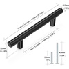 image:imageProbrico 12 Pack Modern Cabinet Hardware Black Bathroom Cupboard Pull Kitchen Cabinet T Bar Handle Dresser Knobs Set  334 inch CenterBlack