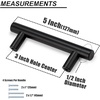 image:imageProbrico 12 Pack Modern Cabinet Hardware Black Bathroom Cupboard Pull Kitchen Cabinet T Bar Handle Dresser Knobs Set  334 inch CenterBlack