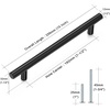 image:imageProbrico 12 Pack Modern Cabinet Hardware Black Bathroom Cupboard Pull Kitchen Cabinet T Bar Handle Dresser Knobs Set  334 inch CenterBlack