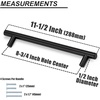 image:imageProbrico 12 Pack Modern Cabinet Hardware Black Bathroom Cupboard Pull Kitchen Cabinet T Bar Handle Dresser Knobs Set  334 inch CenterBlack