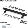 image:imageProbrico 12 Pack Modern Cabinet Hardware Black Bathroom Cupboard Pull Kitchen Cabinet T Bar Handle Dresser Knobs Set  334 inch CenterBlack