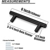 image:imageProbrico 12 Pack Modern Cabinet Hardware Black Bathroom Cupboard Pull Kitchen Cabinet T Bar Handle Dresser Knobs Set  334 inch CenterBlack