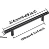 image:imageProbrico 12 Pack Modern Cabinet Hardware Black Bathroom Cupboard Pull Kitchen Cabinet T Bar Handle Dresser Knobs Set  334 inch CenterBlack