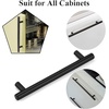 image:imageProbrico 12 Pack Modern Cabinet Hardware Black Bathroom Cupboard Pull Kitchen Cabinet T Bar Handle Dresser Knobs Set  334 inch CenterBlack