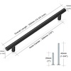 image:imageProbrico 12 Pack Modern Cabinet Hardware Black Bathroom Cupboard Pull Kitchen Cabinet T Bar Handle Dresser Knobs Set  334 inch CenterBlack