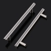 image:imageProbrico 12 Pack Modern Cabinet Hardware Black Bathroom Cupboard Pull Kitchen Cabinet T Bar Handle Dresser Knobs Set  334 inch CenterBrushed Nickel