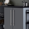 image:imageProbrico 12 Pack Modern Cabinet Hardware Black Bathroom Cupboard Pull Kitchen Cabinet T Bar Handle Dresser Knobs Set  334 inch CenterBrushed Nickel