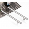image:imageProbrico 12 Pack Modern Cabinet Hardware Black Bathroom Cupboard Pull Kitchen Cabinet T Bar Handle Dresser Knobs Set  334 inch CenterBrushed Nickel
