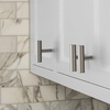 image:imageProbrico 12 Pack Modern Cabinet Hardware Black Bathroom Cupboard Pull Kitchen Cabinet T Bar Handle Dresser Knobs Set  334 inch CenterBrushed Nickel