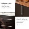 image:imageProbrico 12 Pack Modern Cabinet Hardware Black Bathroom Cupboard Pull Kitchen Cabinet T Bar Handle Dresser Knobs Set  334 inch CenterBrushed Nickel