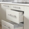 image:imageProbrico 12 Pack Modern Cabinet Hardware Black Bathroom Cupboard Pull Kitchen Cabinet T Bar Handle Dresser Knobs Set  334 inch CenterBrushed Nickel