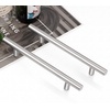 image:imageProbrico 12 Pack Modern Cabinet Hardware Black Bathroom Cupboard Pull Kitchen Cabinet T Bar Handle Dresser Knobs Set  334 inch CenterBrushed Nickel