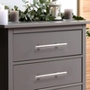 image:imageProbrico 12 Pack Modern Cabinet Hardware Black Bathroom Cupboard Pull Kitchen Cabinet T Bar Handle Dresser Knobs Set  334 inch CenterBrushed Nickel