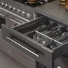 image:imageProbrico 12 Pack Modern Cabinet Hardware Black Bathroom Cupboard Pull Kitchen Cabinet T Bar Handle Dresser Knobs Set  334 inch CenterBrushed Nickel