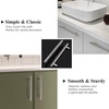 image:imageProbrico 12 Pack Modern Cabinet Hardware Black Bathroom Cupboard Pull Kitchen Cabinet T Bar Handle Dresser Knobs Set  334 inch CenterBrushed Nickel