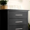 image:imageProbrico 12 Pack Modern Cabinet Hardware Black Bathroom Cupboard Pull Kitchen Cabinet T Bar Handle Dresser Knobs Set  334 inch CenterBrushed Nickel