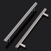 image:imageProbrico 12 Pack Modern Cabinet Hardware Black Bathroom Cupboard Pull Kitchen Cabinet T Bar Handle Dresser Knobs Set  334 inch CenterBrushed Nickel
