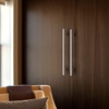 image:imageProbrico 12 Pack Modern Cabinet Hardware Black Bathroom Cupboard Pull Kitchen Cabinet T Bar Handle Dresser Knobs Set  334 inch CenterBrushed Nickel