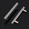 image:imageProbrico 12 Pack Modern Cabinet Hardware Black Bathroom Cupboard Pull Kitchen Cabinet T Bar Handle Dresser Knobs Set  334 inch CenterBrushed Nickel
