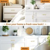 image:imageProbrico 12 Pack Modern Cabinet Hardware Black Bathroom Cupboard Pull Kitchen Cabinet T Bar Handle Dresser Knobs Set  334 inch CenterGold