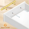 image:imageProbrico 12 Pack Modern Cabinet Hardware Black Bathroom Cupboard Pull Kitchen Cabinet T Bar Handle Dresser Knobs Set  334 inch CenterGold