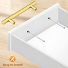 image:imageProbrico 12 Pack Modern Cabinet Hardware Black Bathroom Cupboard Pull Kitchen Cabinet T Bar Handle Dresser Knobs Set  334 inch CenterGold