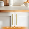 image:imageProbrico 12 Pack Modern Cabinet Hardware Black Bathroom Cupboard Pull Kitchen Cabinet T Bar Handle Dresser Knobs Set  334 inch CenterGold