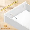 image:imageProbrico 12 Pack Modern Cabinet Hardware Black Bathroom Cupboard Pull Kitchen Cabinet T Bar Handle Dresser Knobs Set  334 inch CenterGold