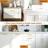 image:imageProbrico 12 Pack Modern Cabinet Hardware Black Bathroom Cupboard Pull Kitchen Cabinet T Bar Handle Dresser Knobs Set  334 inch CenterGold