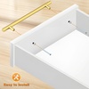 image:imageProbrico 12 Pack Modern Cabinet Hardware Black Bathroom Cupboard Pull Kitchen Cabinet T Bar Handle Dresser Knobs Set  334 inch CenterGold