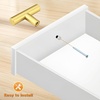 image:imageProbrico 12 Pack Modern Cabinet Hardware Black Bathroom Cupboard Pull Kitchen Cabinet T Bar Handle Dresser Knobs Set  334 inch CenterGold