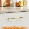 image:imageProbrico 12 Pack Modern Cabinet Hardware Black Bathroom Cupboard Pull Kitchen Cabinet T Bar Handle Dresser Knobs Set  334 inch CenterGold