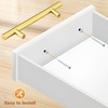 image:imageProbrico 12 Pack Modern Cabinet Hardware Black Bathroom Cupboard Pull Kitchen Cabinet T Bar Handle Dresser Knobs Set  334 inch CenterGold